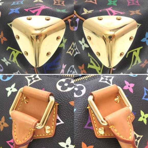 Black Louis Vuitton Monogram Multicolore Speedy 30 Boston Bag - Picture 4 of 8